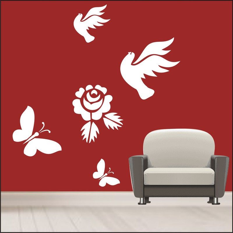 Decowall DW478 DIY Painting Stencil  (Pack of 1, Plastic Sheet)