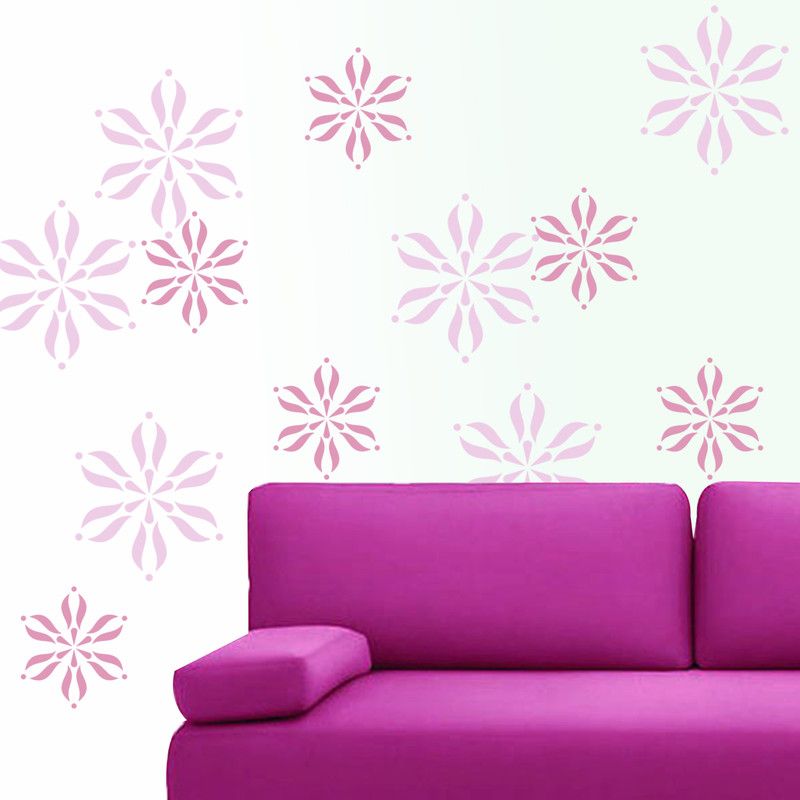 Arhat Stencils Floral ASR-E250 GLOSSY PVC Stencil  (Pack of 2, DESIGNER MOTIFF)