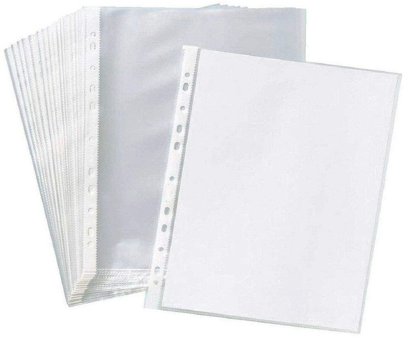 JSMSH Plastic Folder Leafs Sheet Protector  (Set Of 250, Transparent)