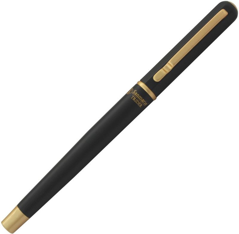 K K CROSI Premium Quality Metal Pen with Black Body Colour for Gifts and Promotions Roller Ball Pen  (Blue Ink)