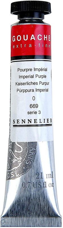 SENNELIER Extra fine Gouache Tube 21ml S3 Imperial Purple  (Set of 1, Imperial Purple)