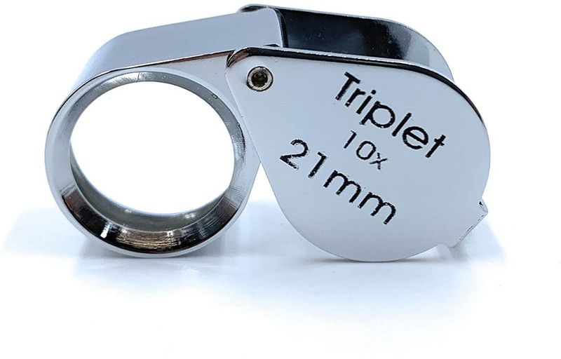 fozti Jewellers Eye Loupe 21mm 10x Magnifying Lens Triplet Glass Folding Pocket Sized 10x magnifier  (Black)