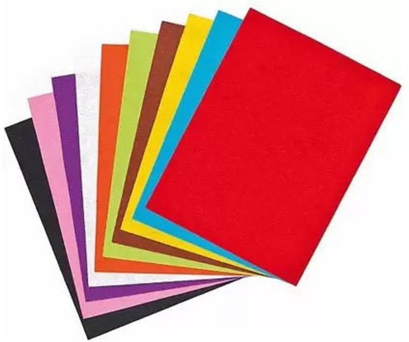 Quick A4 Glitter EVA Foam Sheet (10 Sheets Shiny & Glittery Multicolored Color)