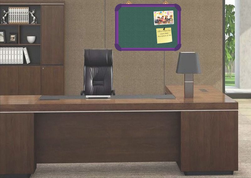 Sunway Display System Pin-up board1.5*2 feet,PURPLE ALLUMINIUM FRAME(BRUMBLE)pin up board CORK Bulletin Board  (BRUMBLE)