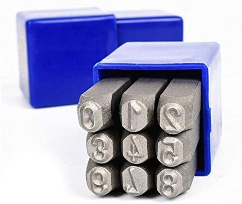 Kirti NDT Number Punch Set 1~9 Number 4mm Size Punches & Punching Machines  (Set Of 1, Blue)