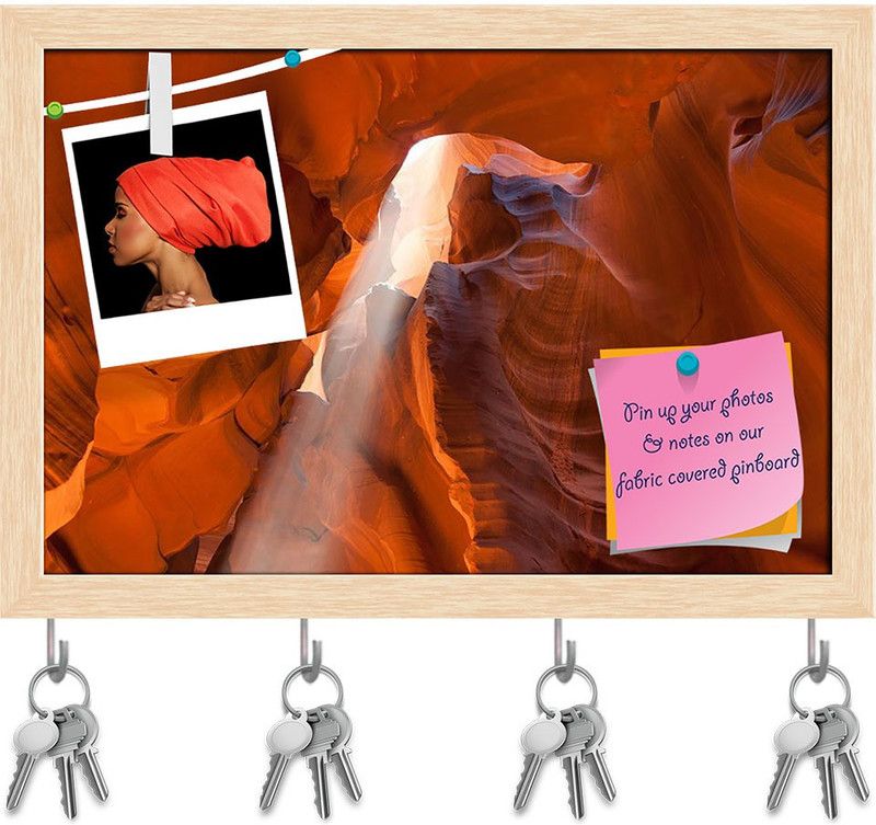 Artzfolio Antelope Canyon In Arizona Usa Pinboard & Key Hooks Natural Brown 17.5x12inch Cork Bulletin Board  (Multicolor 17.5 x 12 inch (44 x 30 cms))