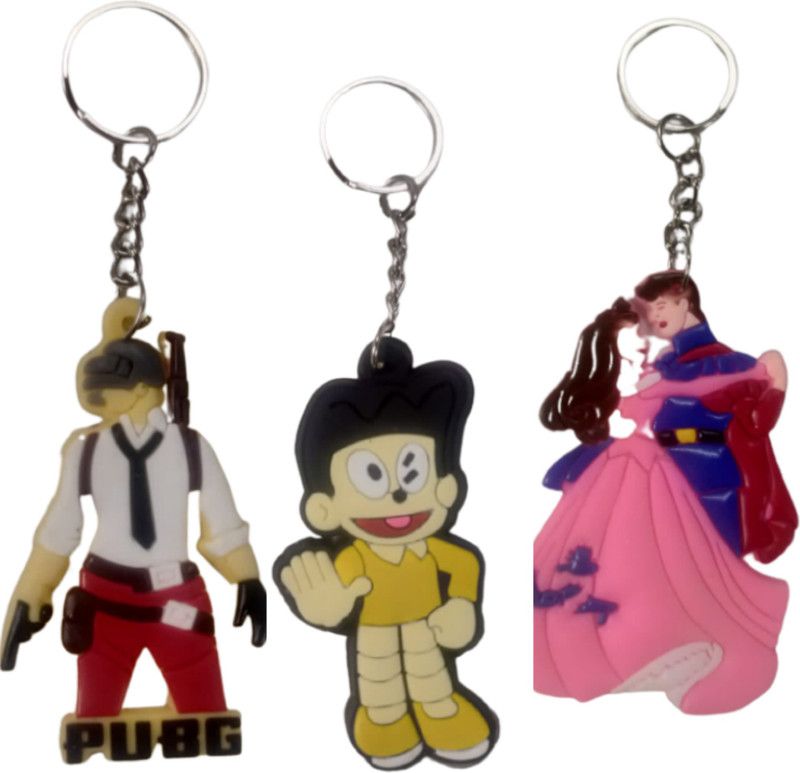 S Mark Cartoon Key Chain For Men And Women | Pack Of 3 | ( Design May Very ) Key Chain