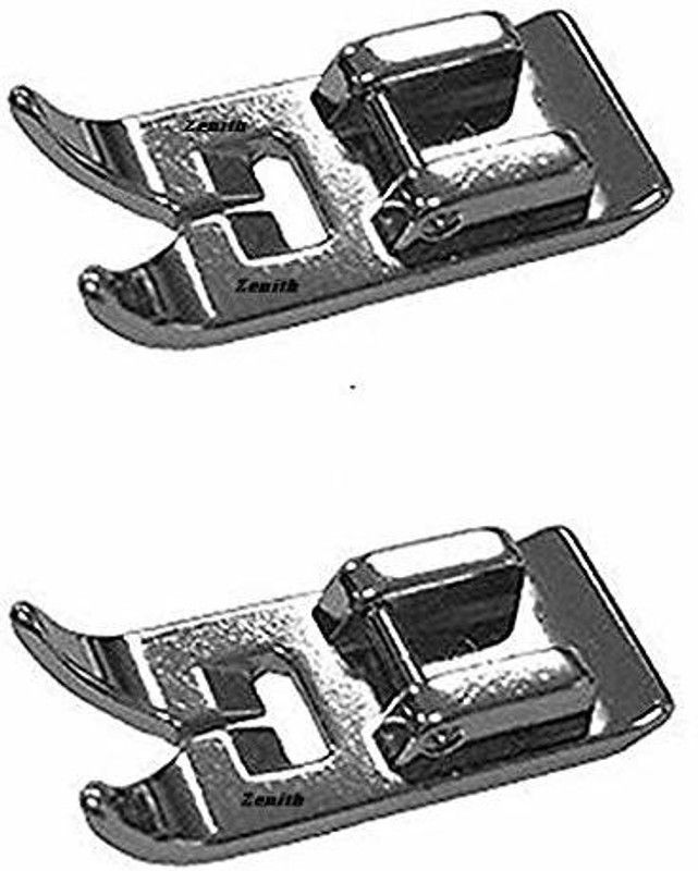 ZENITH Zig Zag Foot Stitch for All Automatic Sewing Machines (Singer/Usha/Brother) Feet Snap on Home Use, 2 Pcs, Steel Stitching with High Shank  (Pack of 1)
