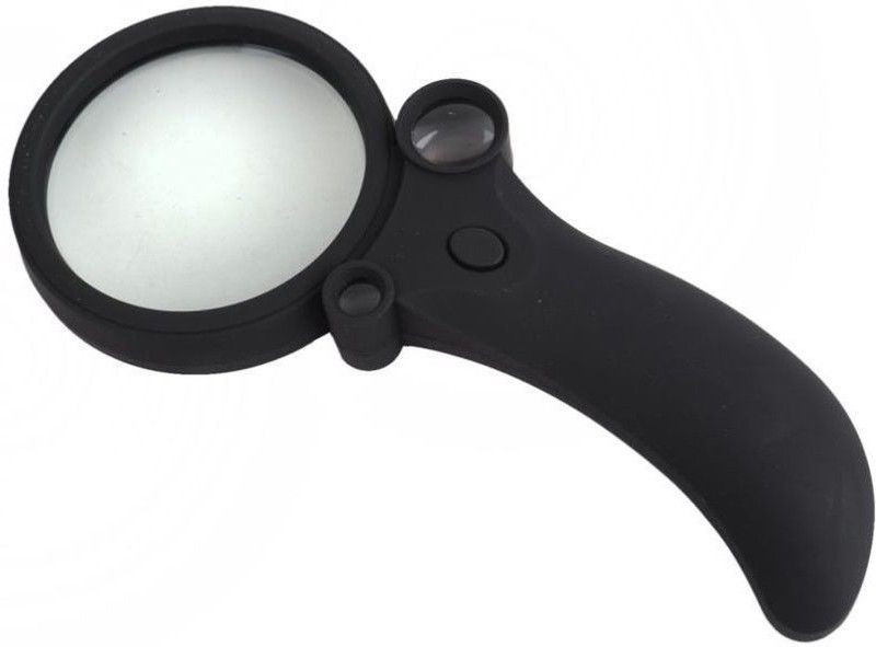 Quoface Double lens Magnifier 75mm 2.5X::25X::55X Magnifying Glass  (Black)