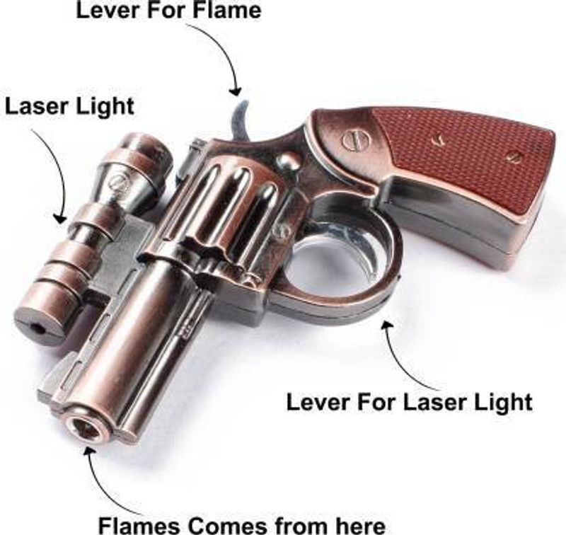 Savita Megamart mini pocket lighter with laser light Pocket Lighter  (silver)