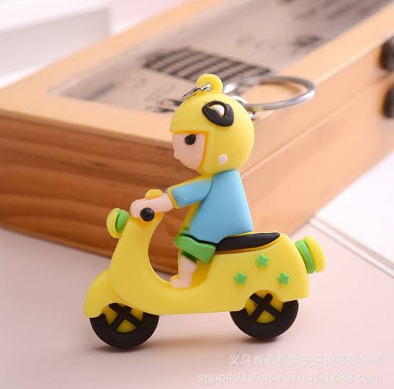 heeva creation 3D Scooter Keychain.(Colour-Yellow).(1 Piece). Key Chain