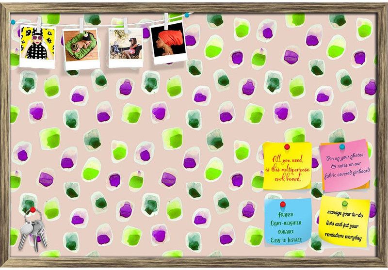 Artzfolio Watercolor Abstract Hand Painted Pattern Notice Pin Soft Board with Push Pins Cork Bulletin Board  (Antique Gold Frame 18 x 12 inch (46 x 30 cms))