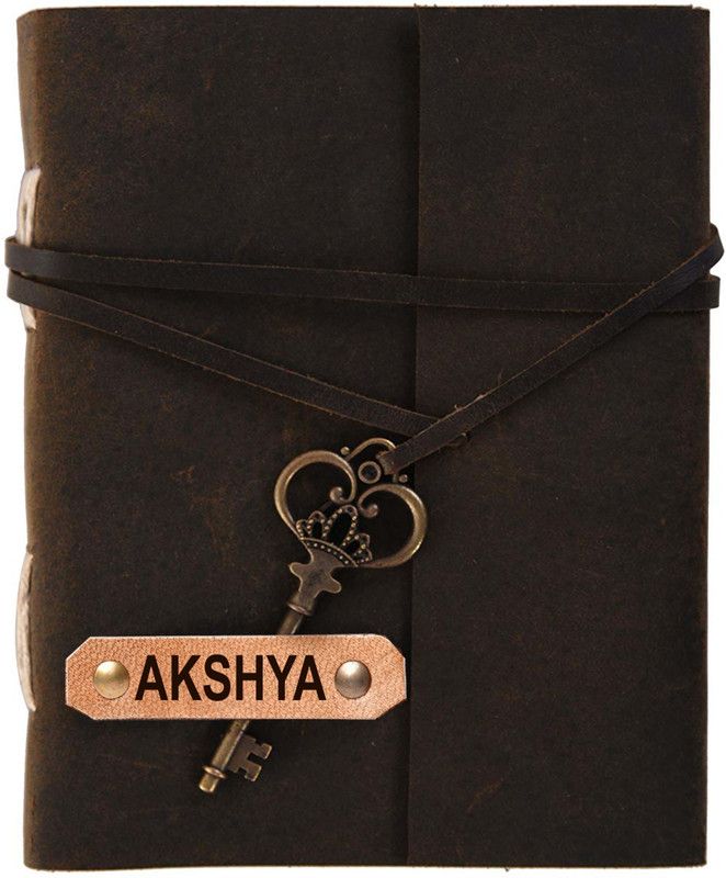 Rjkart AKSHYA embossed Leather Cover Diary With Key Lock A5 Diary Unruled 200 Pages  (AKSHYA)