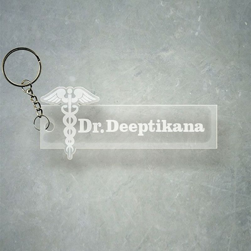 SY Gifts Doctor Logo Desigh With Deeptikana Name Key Chain
