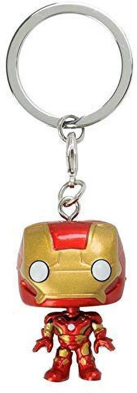 Blue Aura Iron Man Pop Style Action Figure Key Ring Key Chain