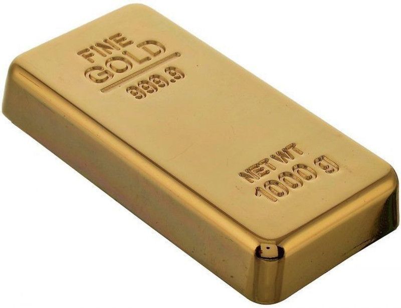 Quirkmall NA Metal Paper Weights with Gold Bar  (Set Of 1, Gold)