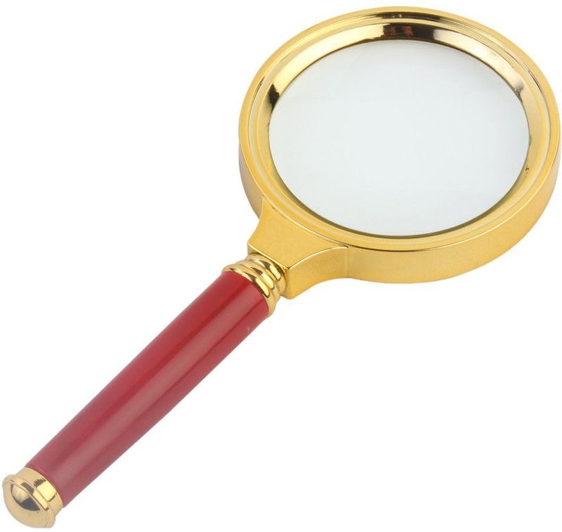 7Trees Retro Look 3X Magnifier Magnifying Glass, 3X / 70mm  (Gold, Maroon)
