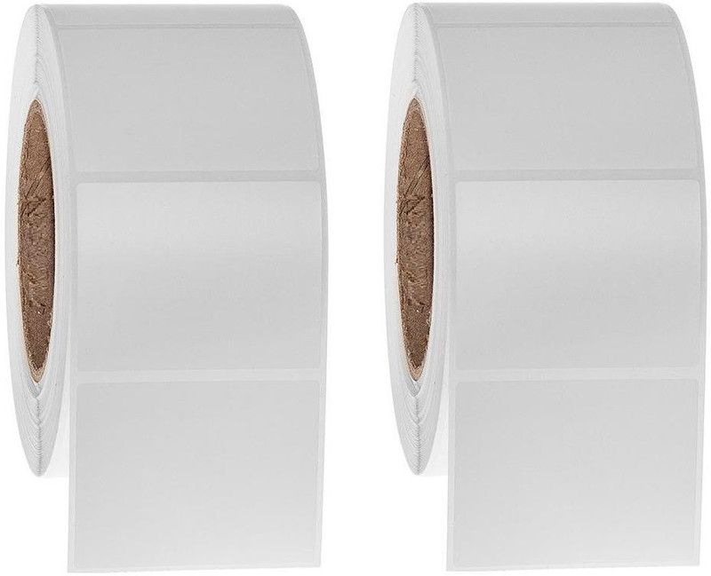 youlogic 60MMX40MM (2.36inch X1.57inch) Barcode Label Cromo Paper Label Stickers (White) 1ROLL 1000 LABELS set of 2 Roll cromo Paper Label  (White)