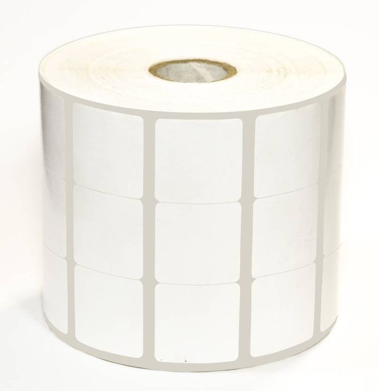 youtech 25MMX25MM Barcode Label Set of 1 Self-adhesive Paper Label (White) 1ROLL 6000 LABELS Paper Label  (White)