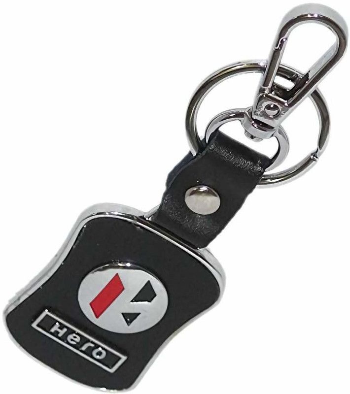 Techpro Leather key chain with hook (Black) Hero Key Chain
