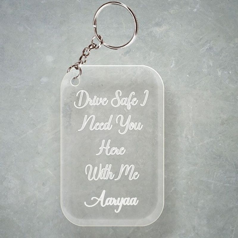 SY Gifts D2 Drive Safe Keychain With Aaryaa Name Key Chain