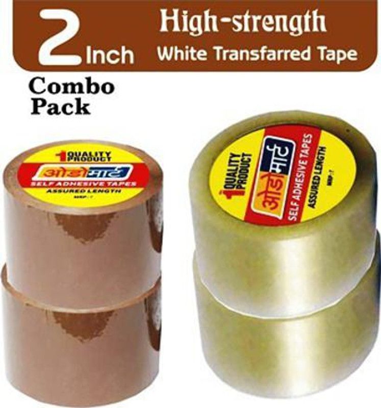 oddomart cartoon packing Tape BVopp Tape Brown & Transferred Tape (Manual)  (Brown, White transferred)