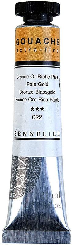 SENNELIER Extra Fine Gouache 21ml S5 Bronze Gold Rich Pale  (Set of 1, Bronze Gold Rich Pale)