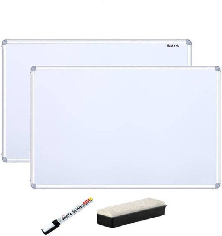 SHARRY DESIGNS Non Magnetic Non magnetic Melamine Small Whiteboards and Duster Combos  (White)
