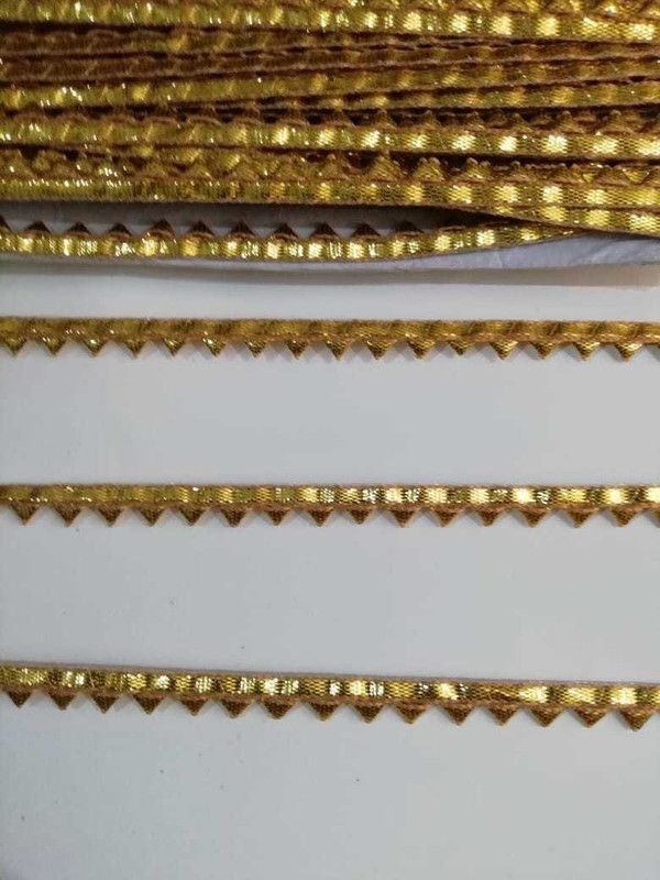 Clezaro Golden Samosa lace (7MM) Lace (40 Meter) Lace Reel  (Pack of 1)