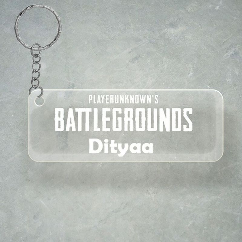 SY Gifts PUBG Design With Dityaa Name Key Chain