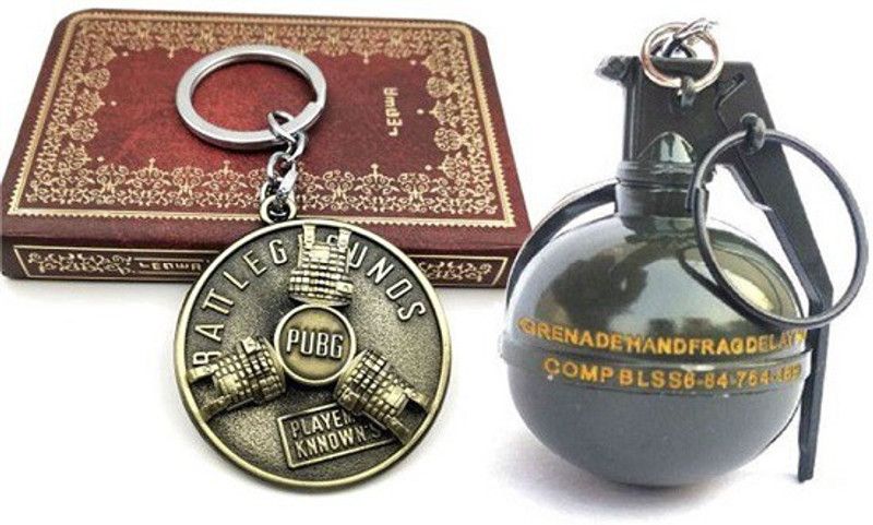 vien Revolving | Rotating PUBG Game Military Vest & Grenade Armor Gamer Collectible (Design-Latest) Gold Metal Keychain for Car Bike Men Women Keyring Key Chain