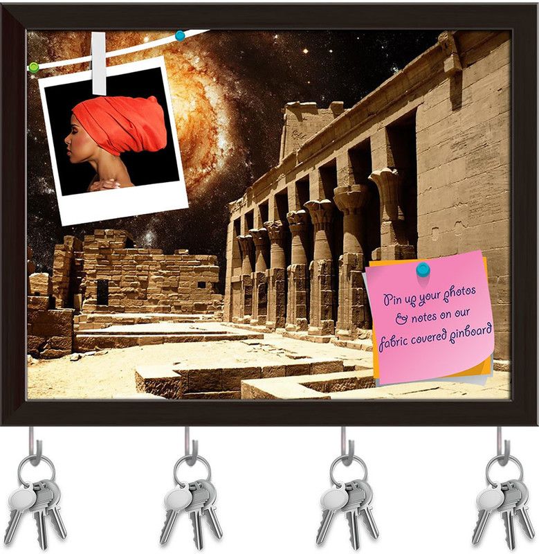 Artzfolio Temple Of Isis At Philae Island Pinboard & Key Holders Dark Brown Frame15.4x12in Cork Bulletin Board  (Multicolor 15.4 x 12 inch (39 x 30 cms))