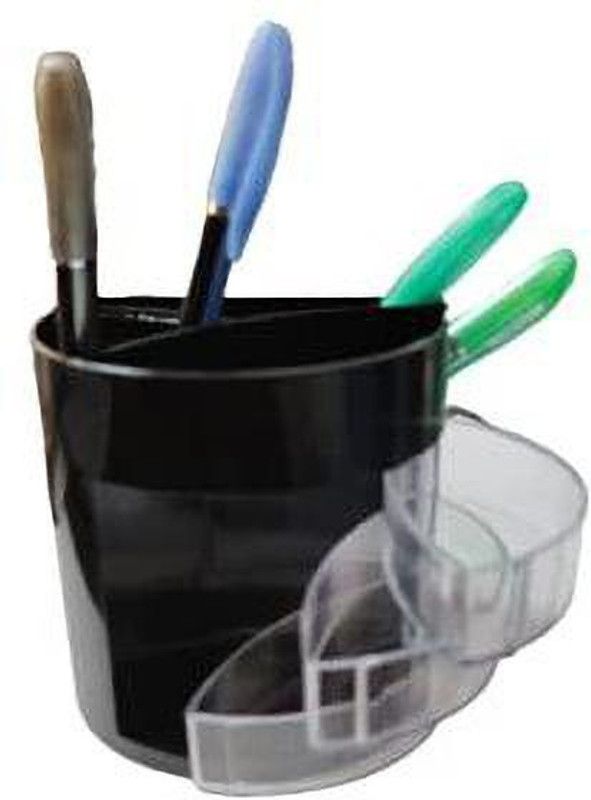 AMB Plastic Multipurpose Pen Stand Holder Multipurpose Desk Pen Stand, Stand and Table(Black) Card Display Stand  (5 cm Wide)