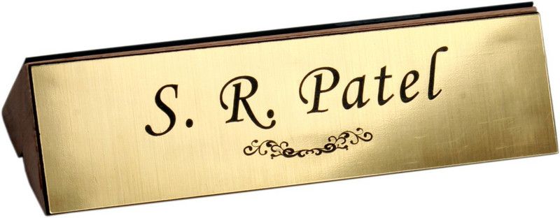 angad AGF56 Golden Name Plate Holder