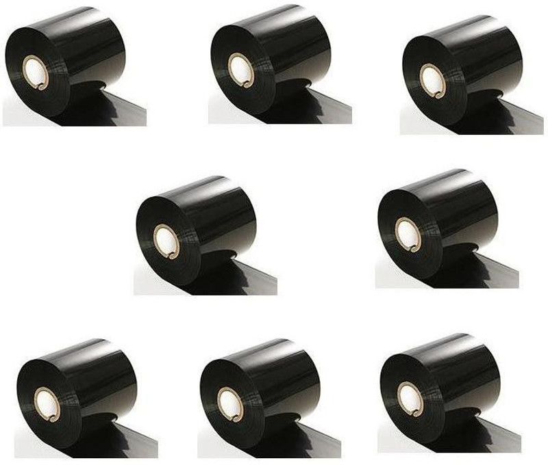 youtech 55 mm X 300 Meters,(2.17inchX300meters) Thermal Transfer Barcode Ribbon (WAX), Set of 8 Ribbon Non-adhesive Paper Label  (Black)