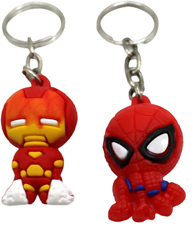 neoinsta shopping Very Beautiful 2Pc Spiderman And Ironman 3D PVC Keychain Combo Key Chain