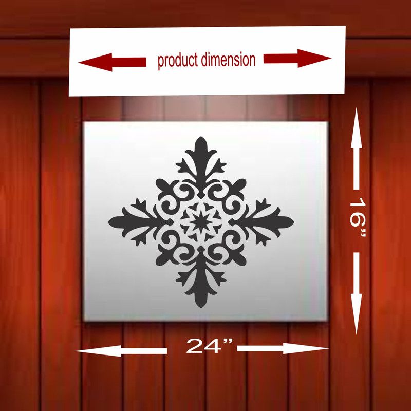 LKstencilprint Style Wall Design Painting for Home Wall Décor buta LK1 stencil (size 16*24 inch) diy reusable panting design Stencil  (Pack of 1, home decor)