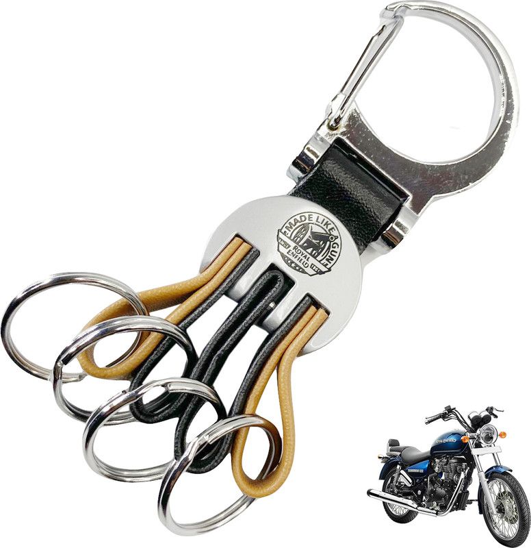 Dhe Best Bike Key Ring Brown&Black for Royal Enfield Thunderbird 350 Type 2 Key Chain