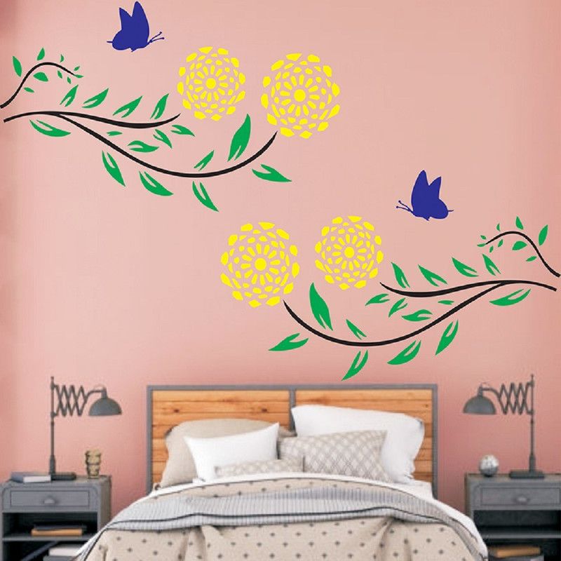 Creation Universe 40616 Flower pattern Stencil  (Pack of 1, Flower pattern)