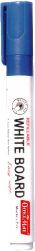 Soni Officemate Refillable Whiteboard Marker  (Set of 10, Blue)