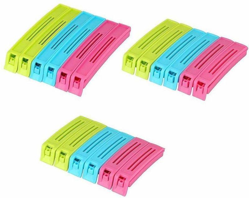 VGmax super Large, Medium, Small Plastic Pouch Clip  (Set of 18, Multicolor)