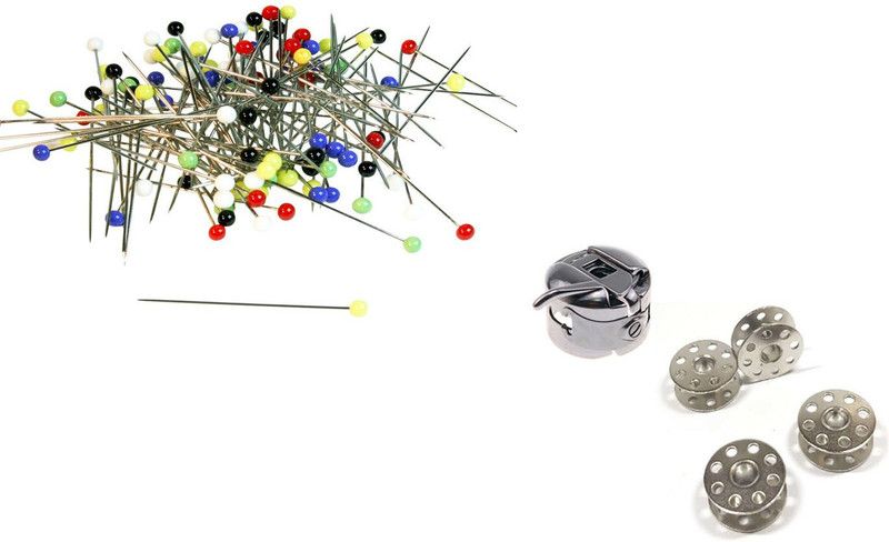 Crafts Haveli Combo 2 Items Ball Pin & Bobbin 4Pc _ Case Sewing Kit
