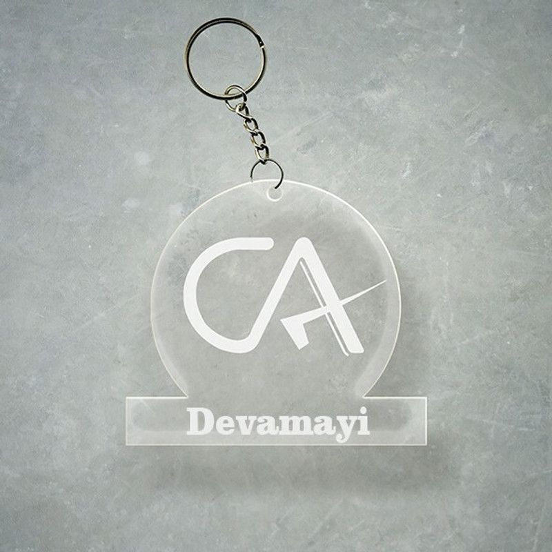 SY Gifts Chartered Accountant CA Design With Devamayi Name Key Chain