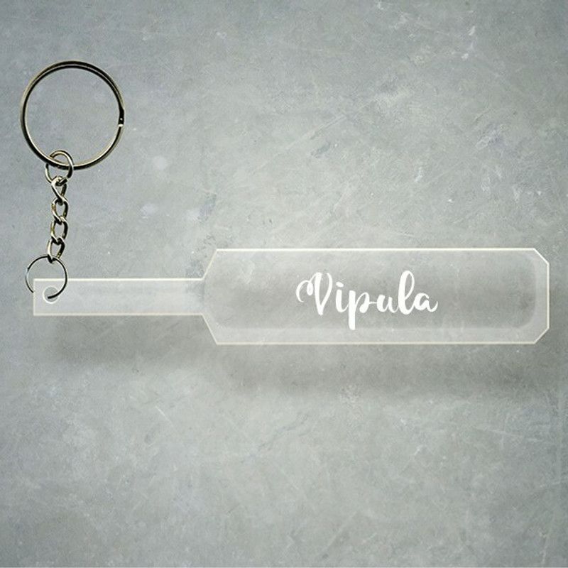 SY Gifts Cricket Bat Logo Design With Vipula Name Key Chain