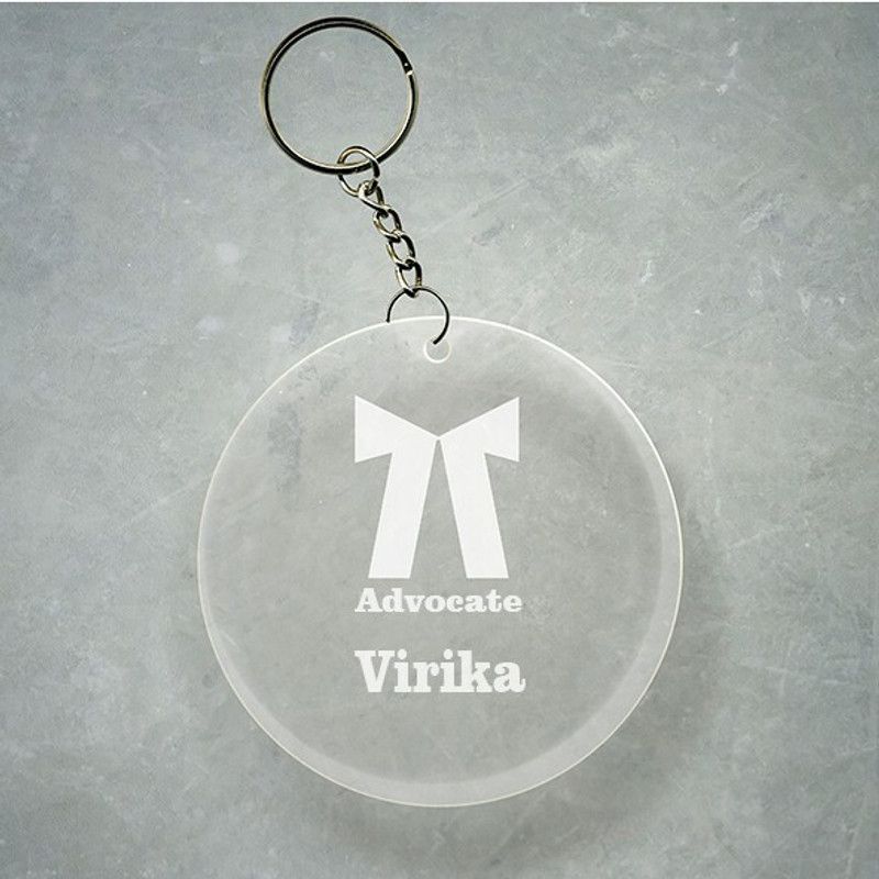 SY Gifts Advocate Logo Desigh With Virika Name Key Chain