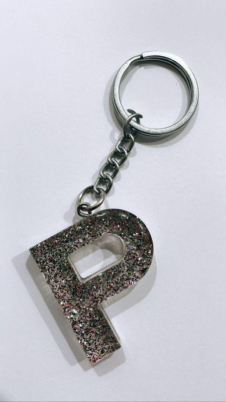 THE LIGHTINGALE Resin Key Chain - P Alphabet Key Chain