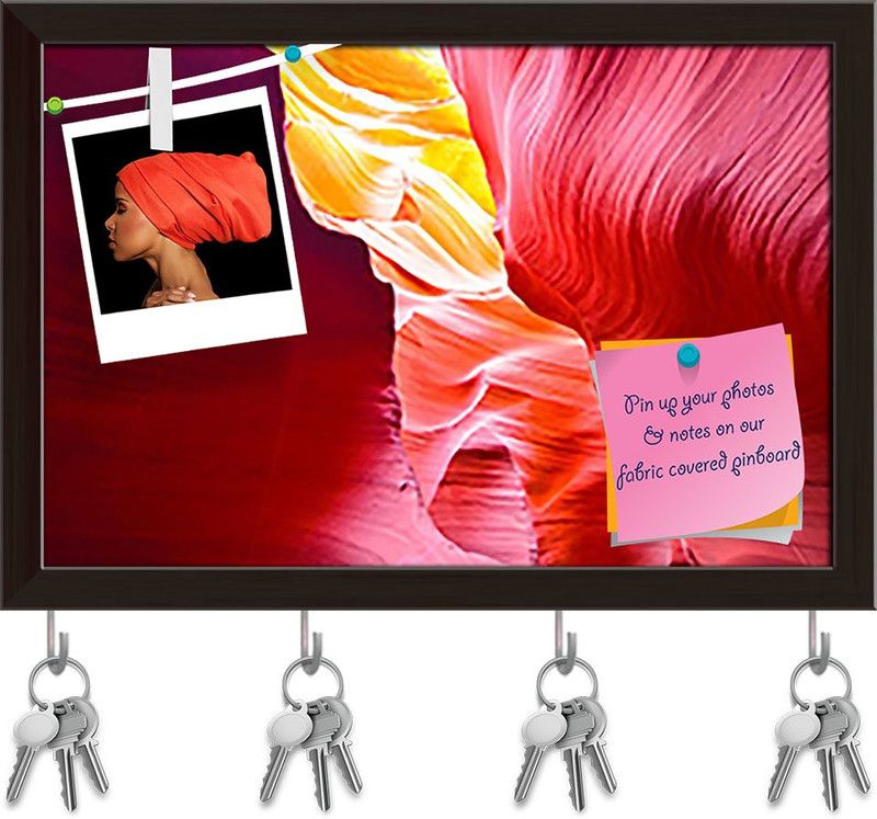 Artzfolio Antelope Canyon Grand Canyon USA Pinboard & Key Holder Dark Brown Frame14.6x10in Cork Bulletin Board  (Multicolor 14.6 x 10 inch (37 x 25 cms))