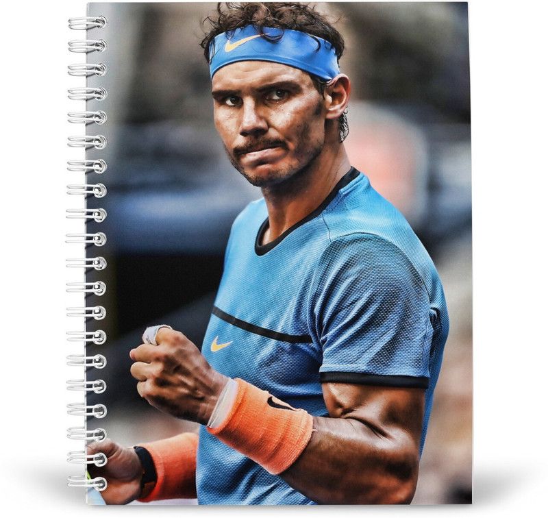 HeartInk Rafael Nadal A5 Notebook Ruled 100 Pages  (Blue)