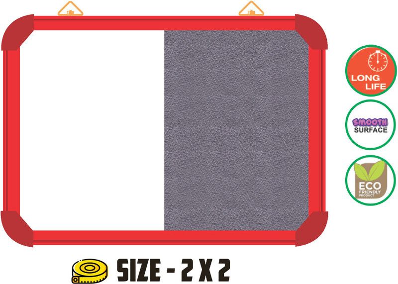 WRITING AND DISPLAY NON MAGNETIC board for office & school lightweight 2*2 feet, RED Aluminium(AMETHYST)Bulletin Board Bulletin Board NON MAGNETIC BOARD Bulletin Board CORK Bulletin Board  (AMETHYST)