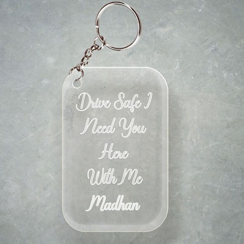 SY Gifts D2 Drive Safe Keychain With Madhan Name Key Chain